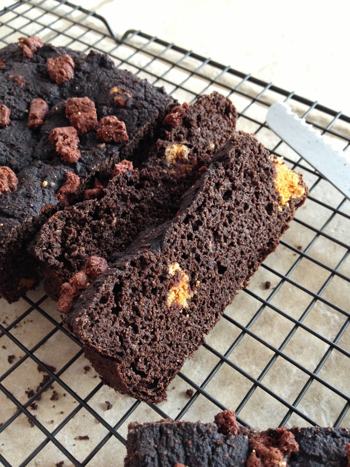 clarkpharm Chocolate Brownie Protein Bread with Quest Bar Bits