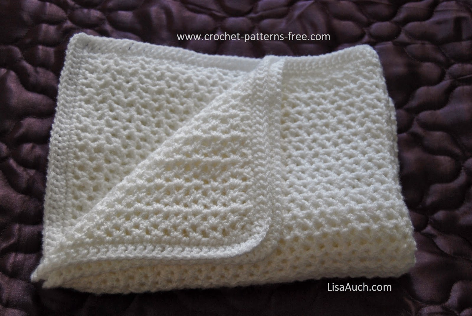Free Crochet Baby Blanket Pattern Easy Crochet V Stitch Crocheted Baby