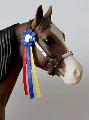 Breyer horse custom two bridles handwrapped colorful 