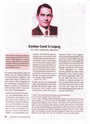 Artículo sobre Esteban Canal en la revista alemana Kaissiber, nº 34