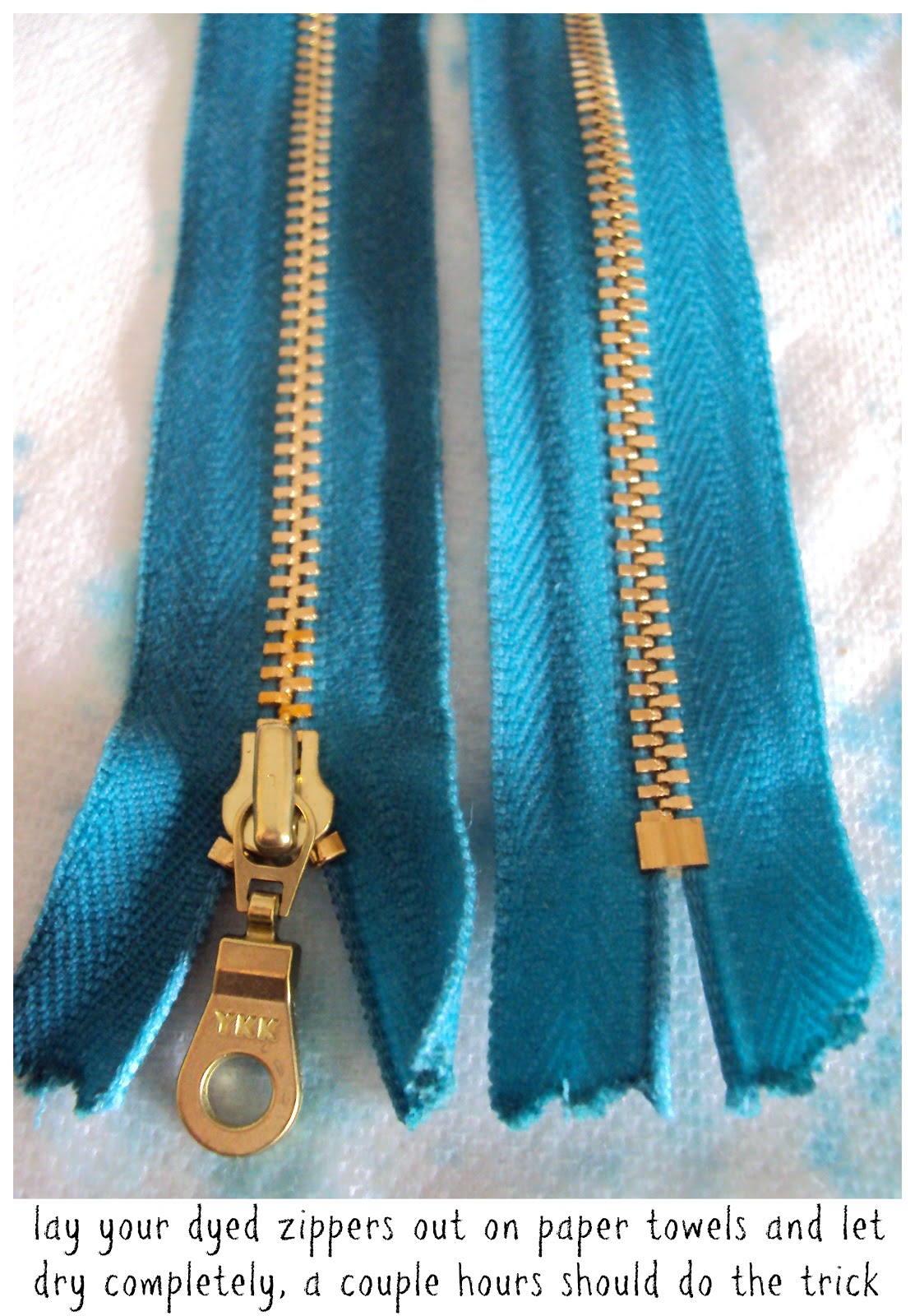 Zip It Zippers How To Dye Zippers A Tutorial From Blue Nini