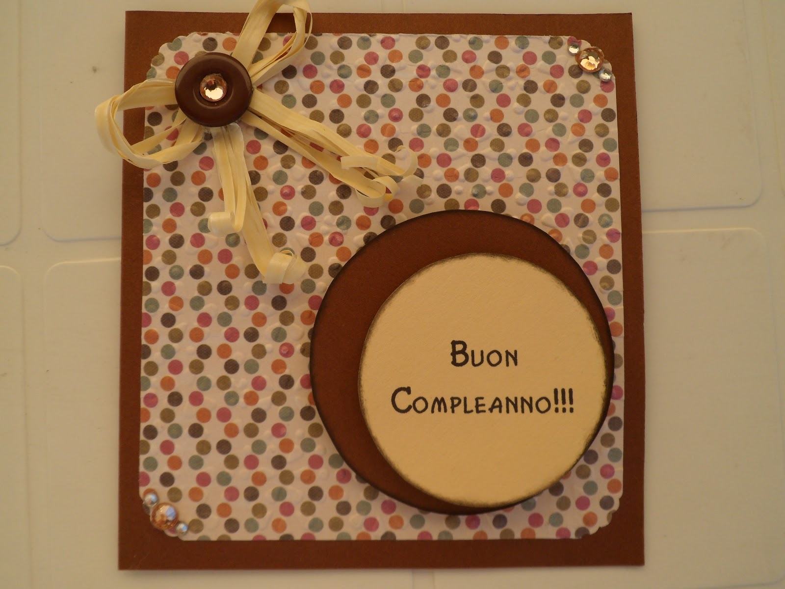 Chichi's Scrap Card compleanno con rafia