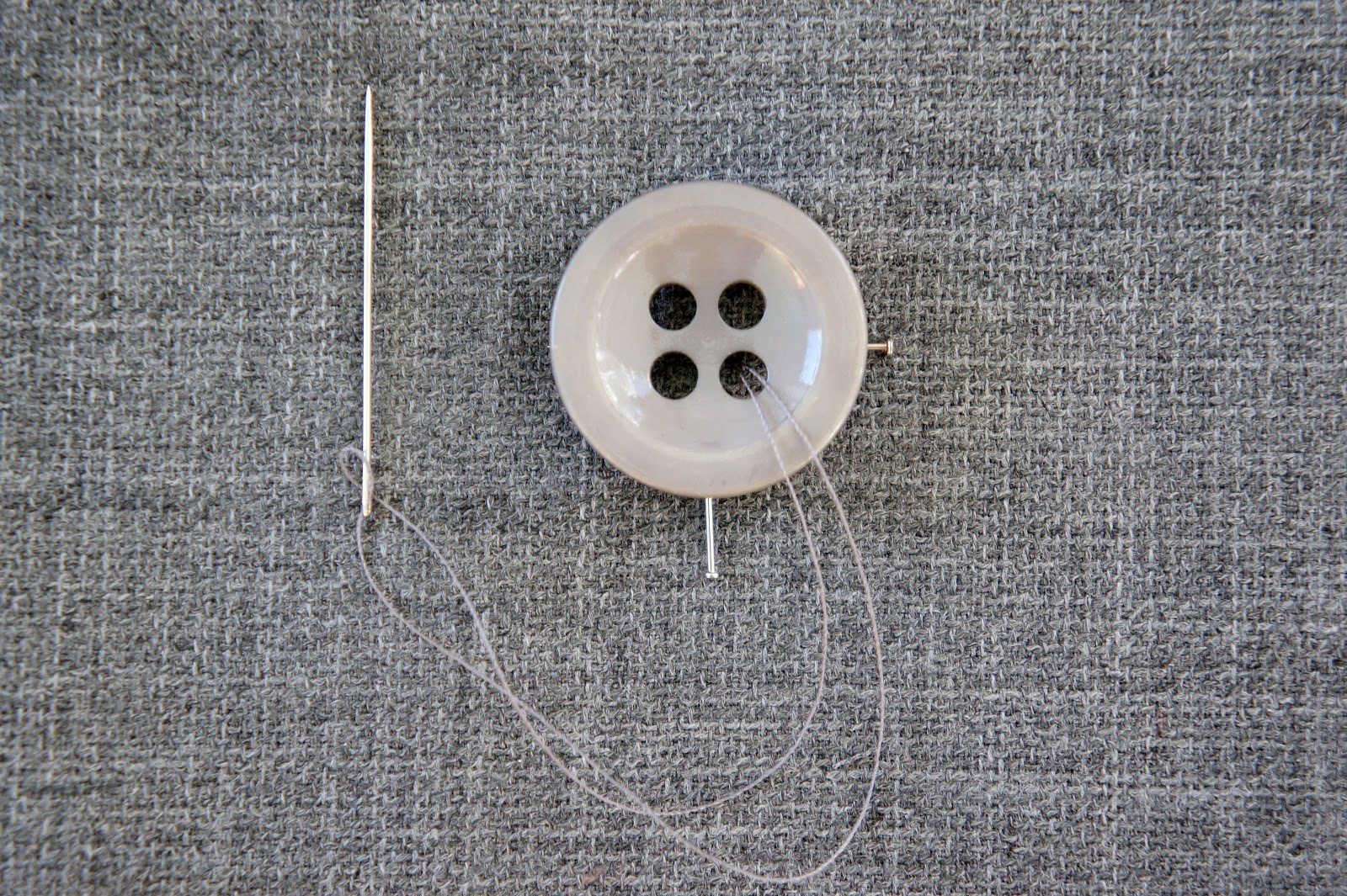 The Papercut Collective How to stitch on a button
