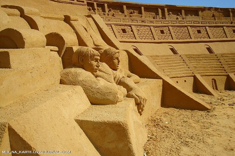 Great Roman Empire Sand Sculpture Exhibition in Russia