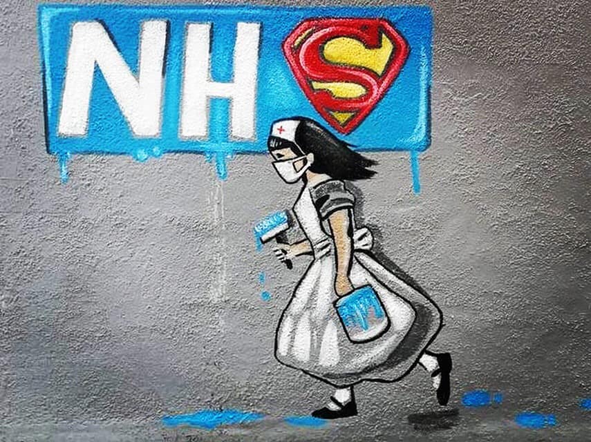 Artwork by Artist Rachel List @Rachellist9 #Yorkshire - Tribute to NHS (National Health Service)