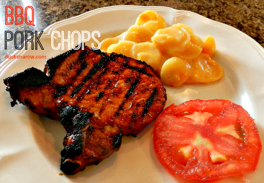 Ducks 'n a Row Easy 2Ingredient BBQ Pork Chops On The Grill