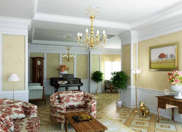 Desain Interior Ruang Tamu Klasik Modern | Minimalist-id.com