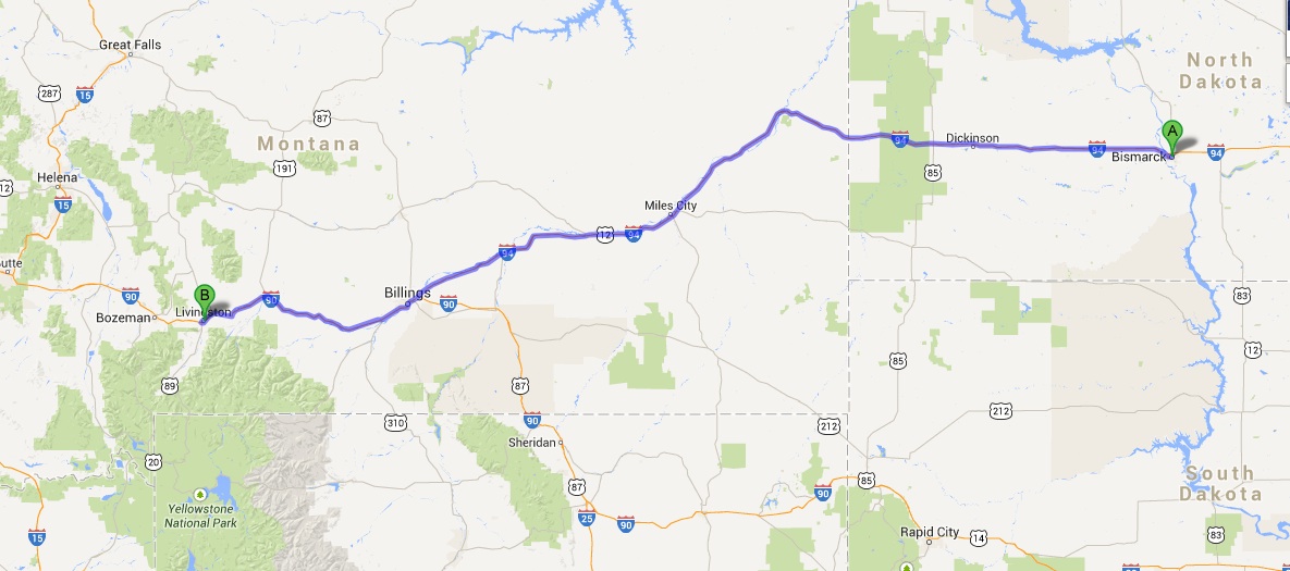 David Sipher's World Road Trip 2013 Bismarck, ND to Livingston, MT