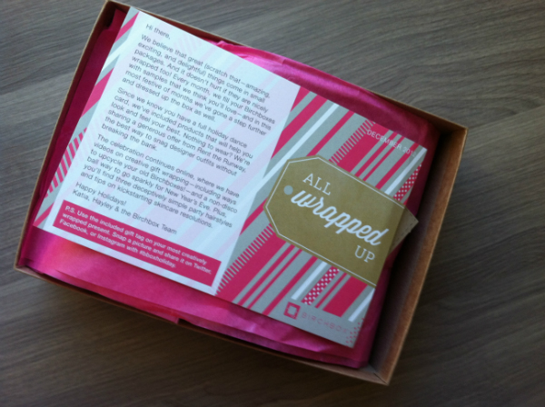 Birchbox - December 2012 Review - Women's Monthly Beauty Subscription Boxes