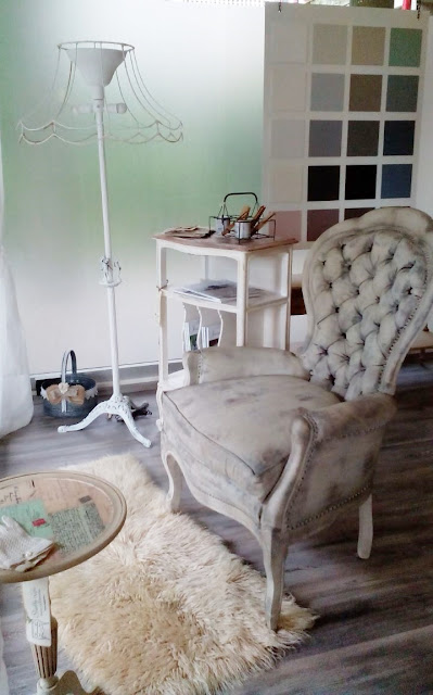 lampada shabby chic in salotto