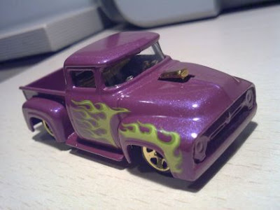 Hot Wheels Purple Custom 1956 Ford F 100 Diecast Pickup Truck HW