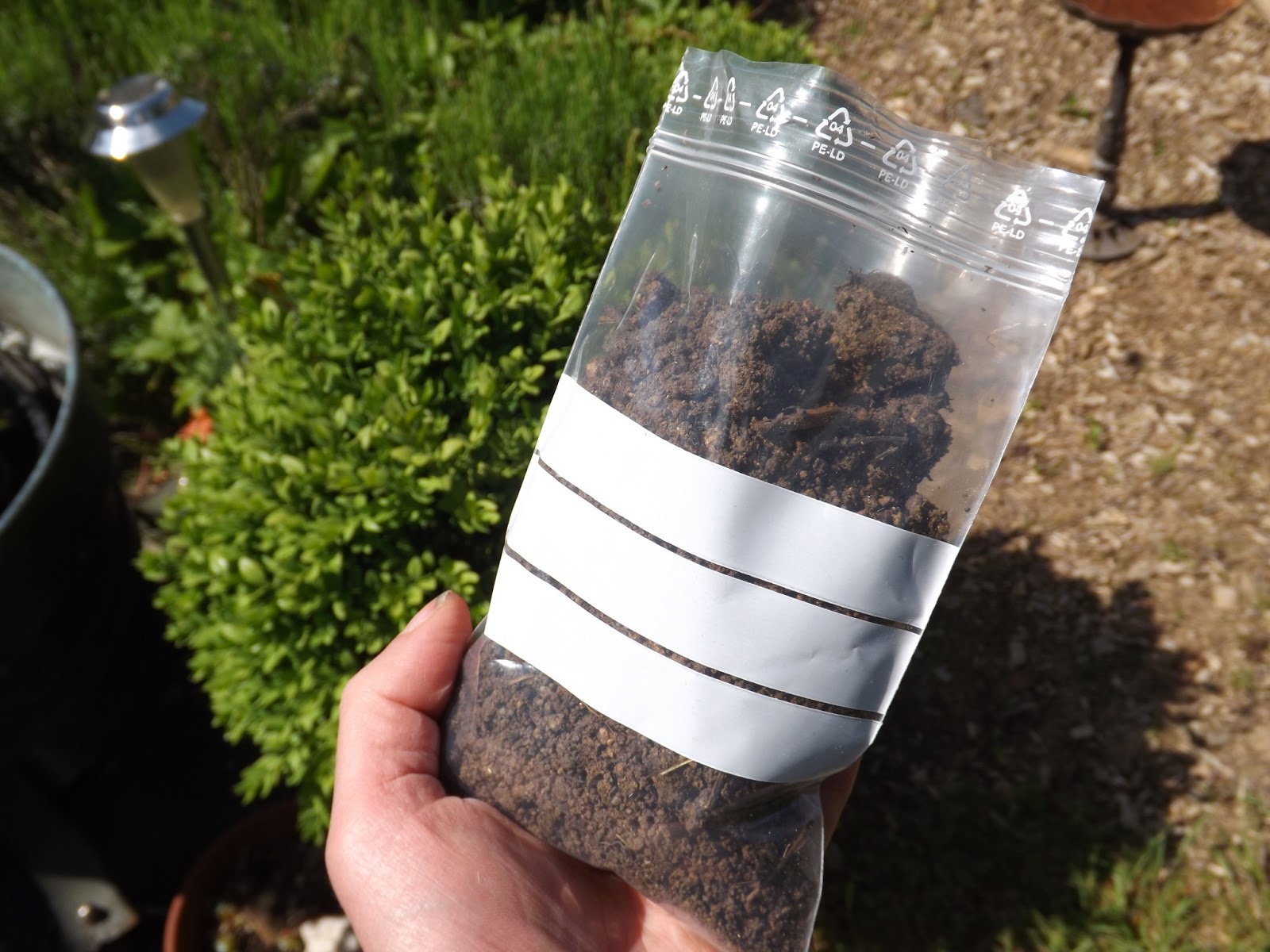 Meine Heimat, mein kleines Gartenparadies Bodenprobe im
