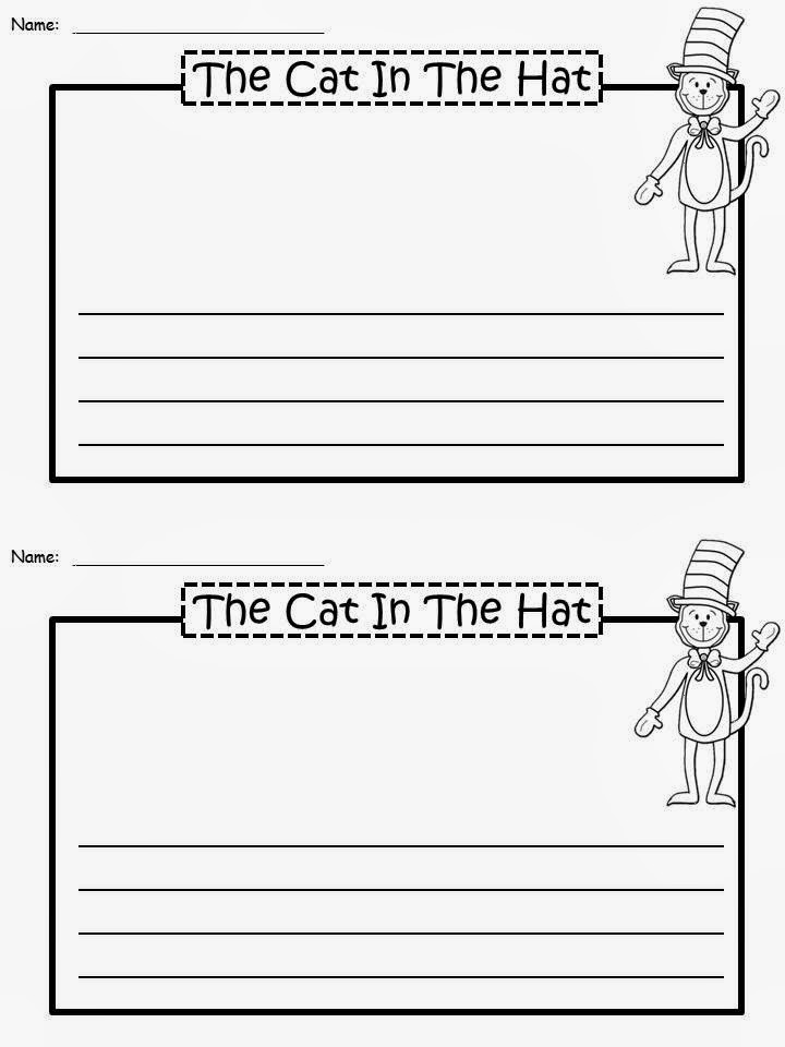 Cat in the hat cut out printable image