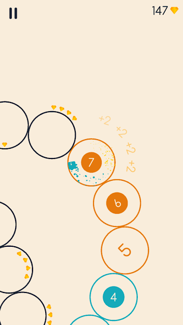 Running Circles is a confusing but fun to play game where you goal is to move from one circle to another at right time. Remember, the circles moves too. Collect golds to unlock cool characters, play with friends with beautiful minimal art style.