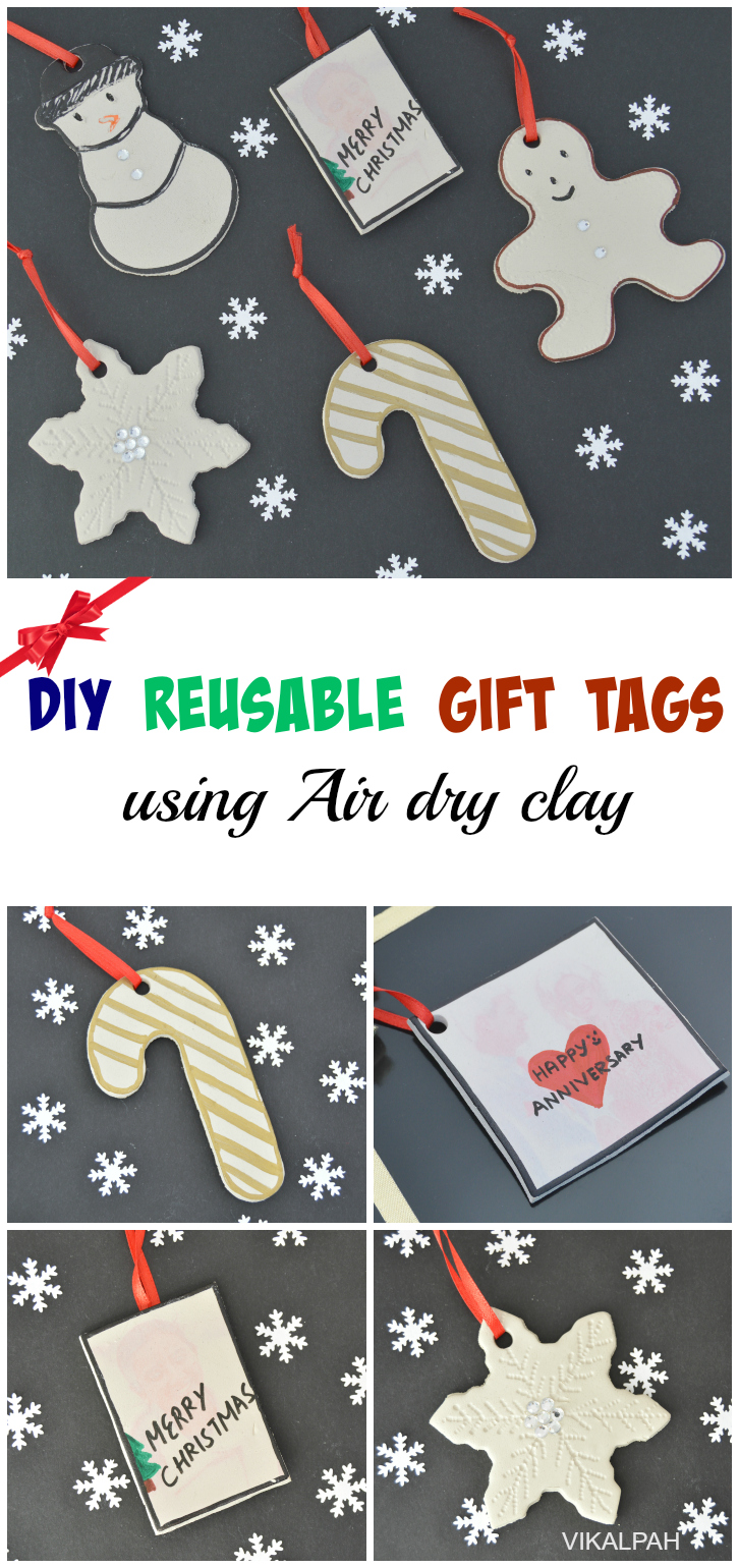 Vikalpah DIY Reusable gift tags using air dry clay