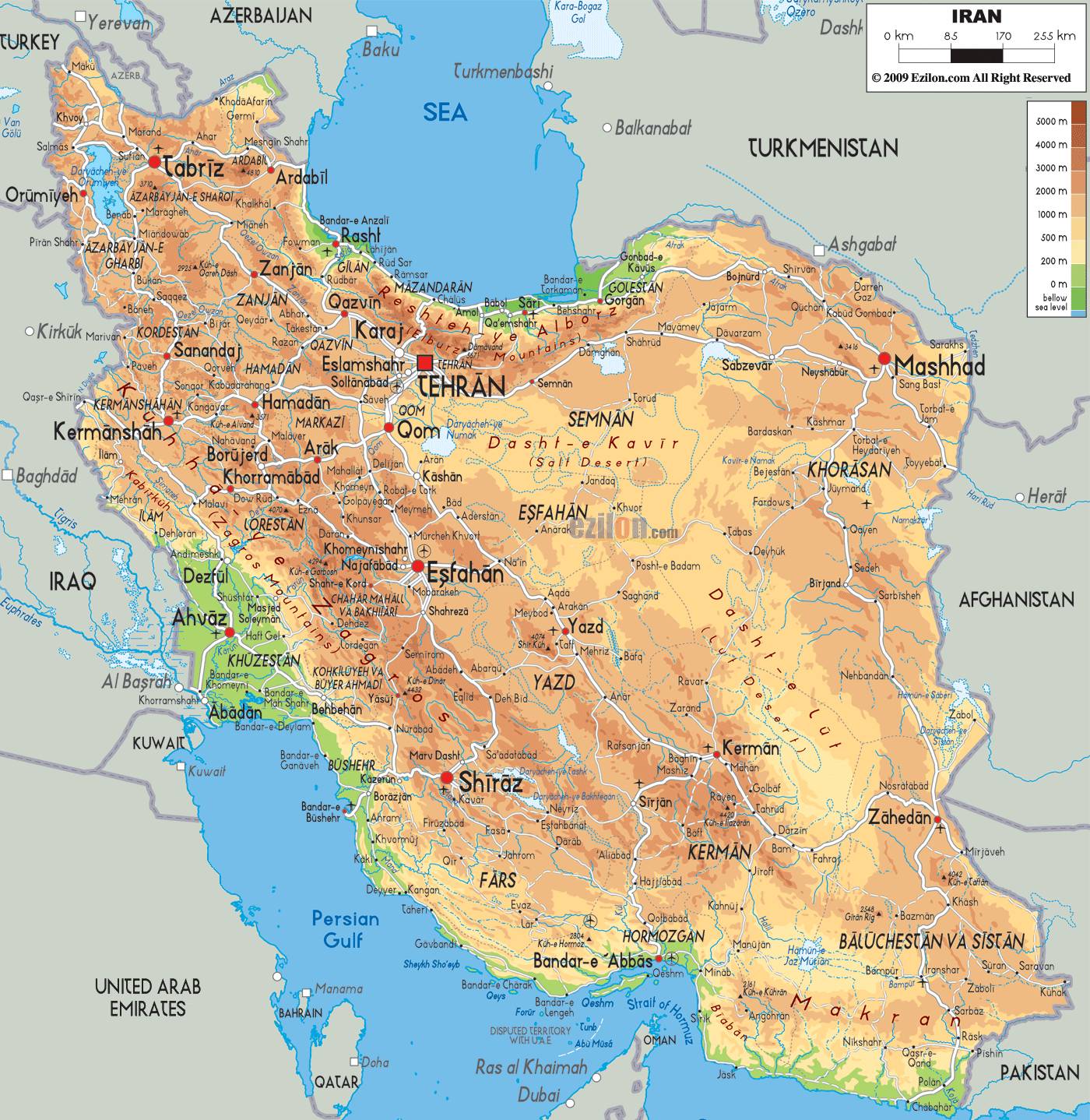 Irã | Mapas Geográficos do Irã - Enciclopédia Global™