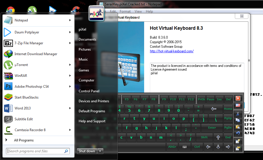 Скачать ключ virtual keyboard