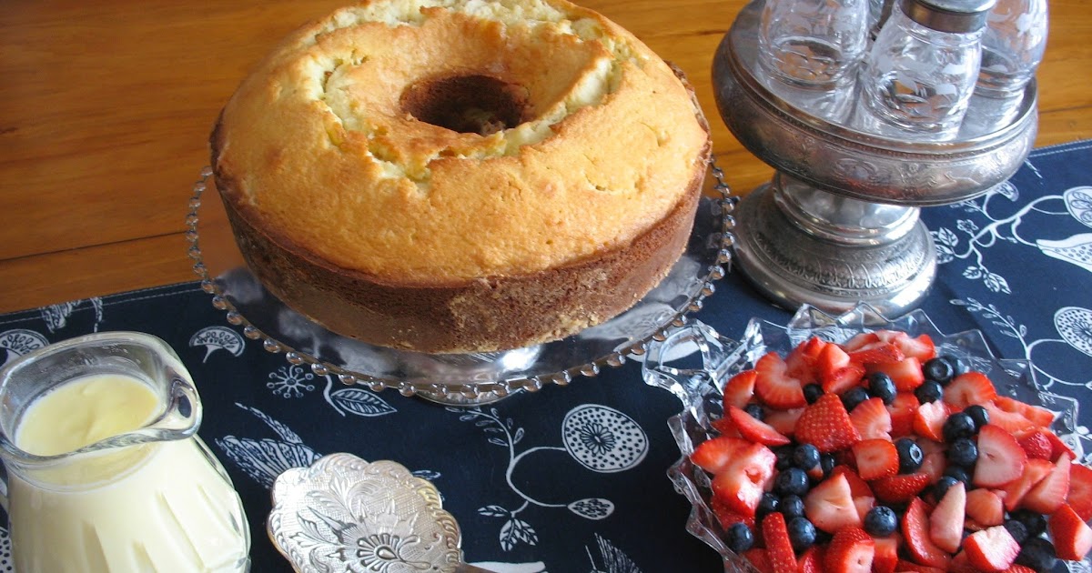 Estelle's BUTTERMILK POUND CAKE WITH BUTTERMILK CUSTARD SAUCE
