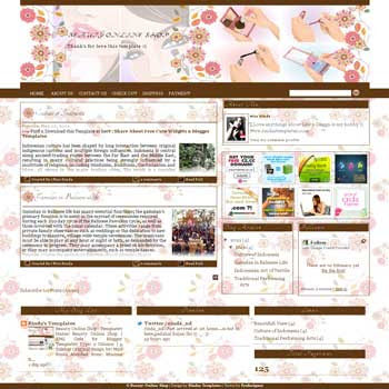 Beauty Online Shop Blogger Template. template online store for blog