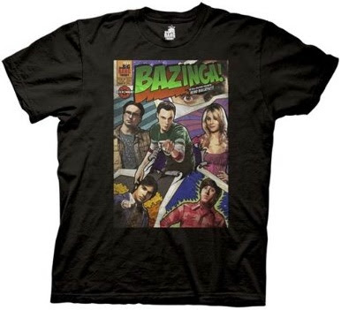 Big Bang Theory Bazinga Comic Book Cover t-shirt