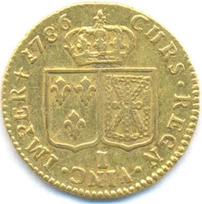 French golden coin Louis d'or