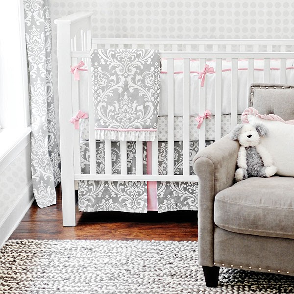 Luxury Baby Nursery Blog On Trend Gray Crib Bedding