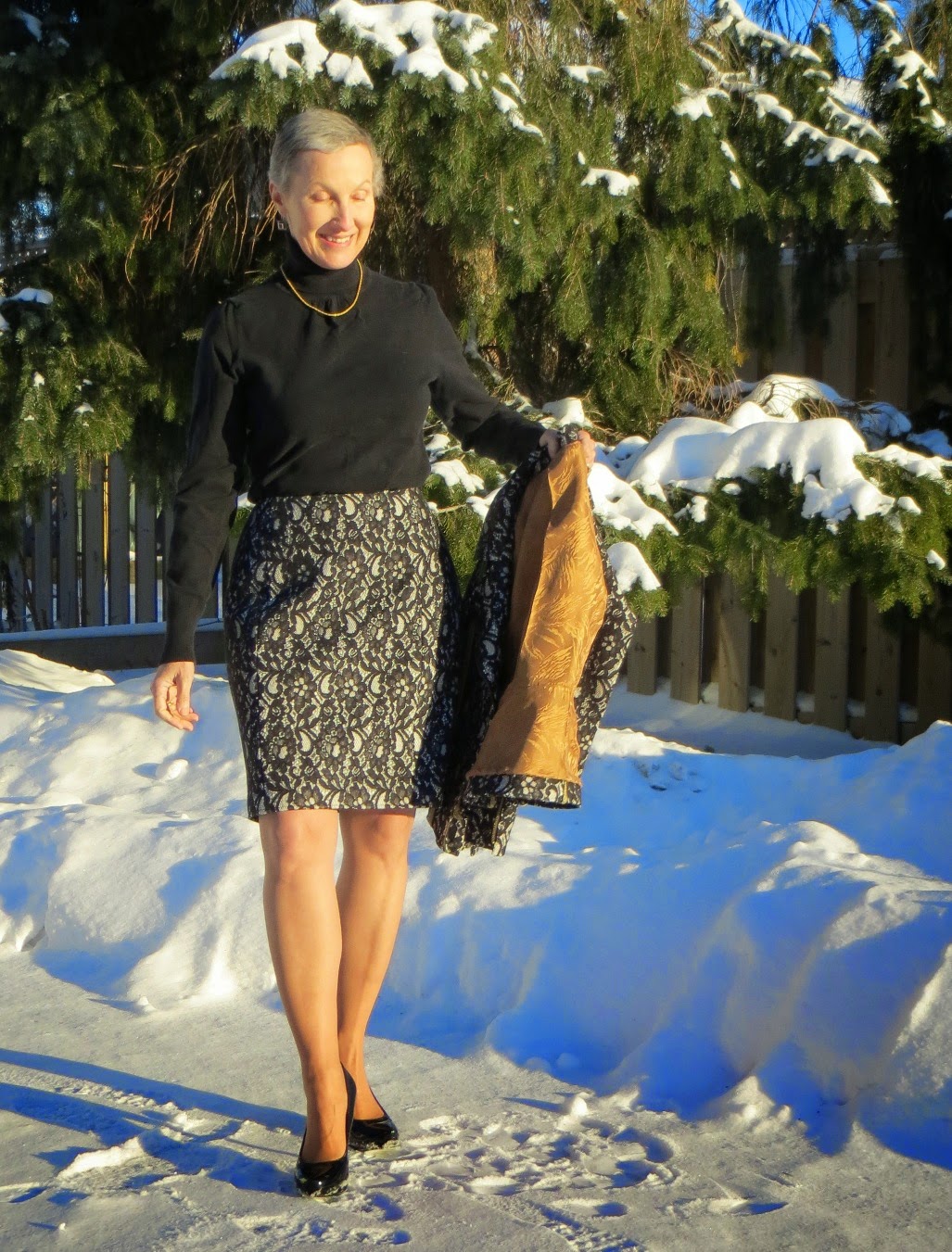 StraightJacket Muse Lace overlay skirt suit finished!