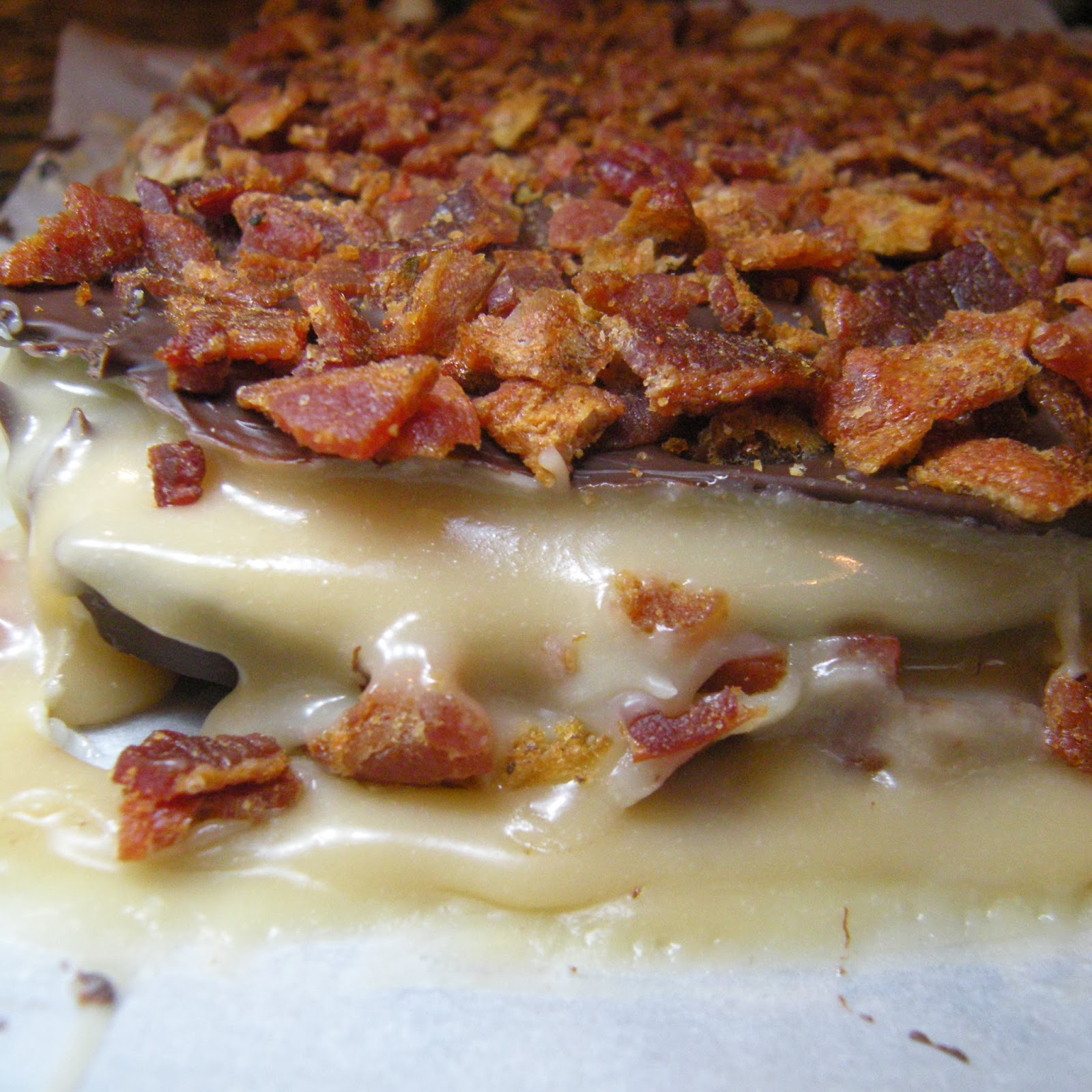 Winged Musings Chocolate, Whiskey, Marshmallow, Caramel & Bacon Bark