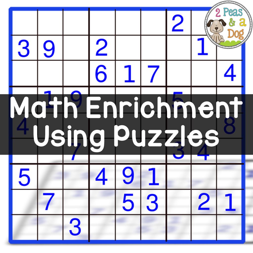 Math Enrichment Freebies KenKen Puzzles 2 Peas and a Dog