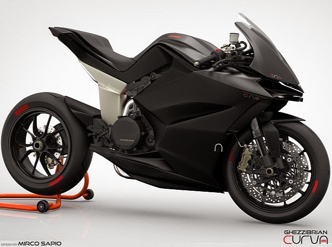 Motor Sport Curva 1190 Modifikasi Futuristik Ducati 1199 Panigale