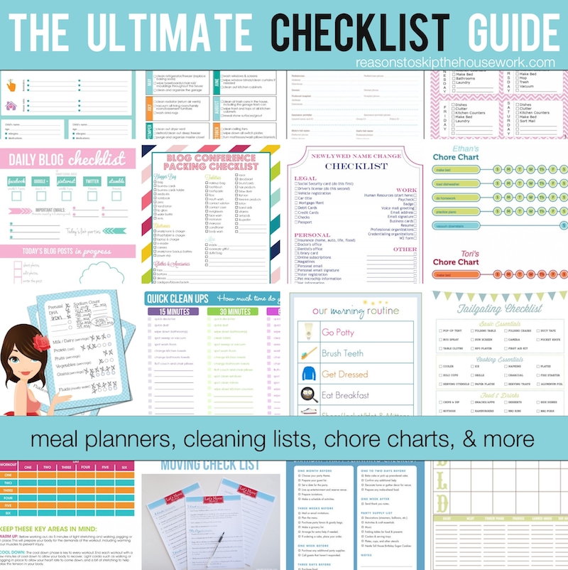 printables checklist1 The Best Wedding, Easter, Spring and More Printables 50