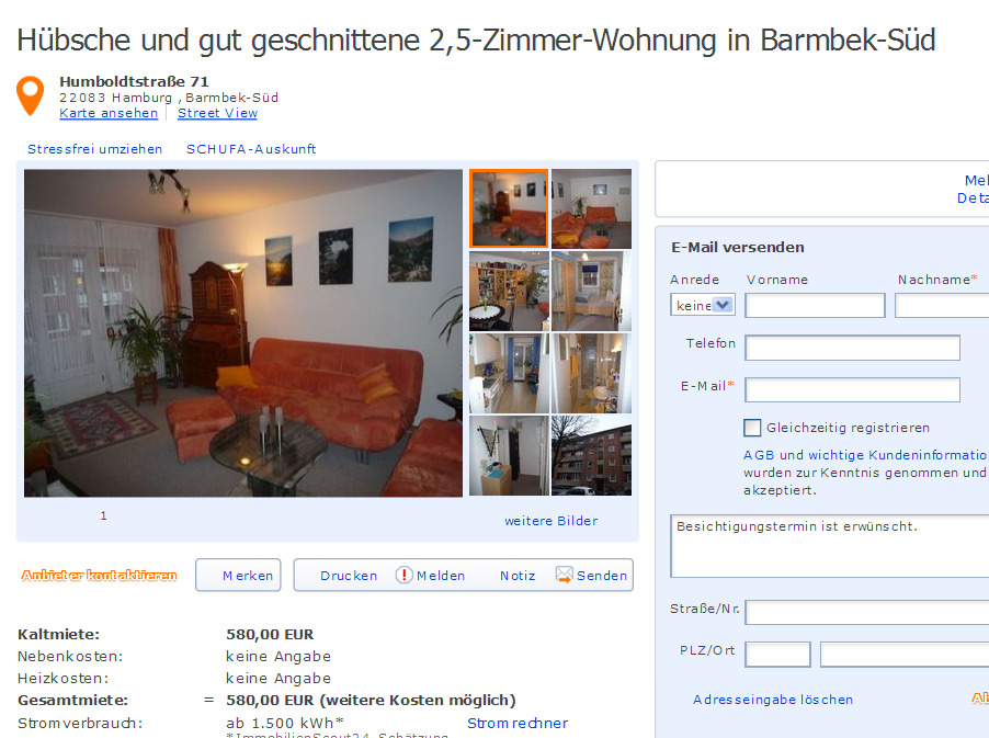 janneortlieb@msn.com Hübsche und gut geschnittene 2,5-Zimmer-Wohnung in Barmbek-Süd ...