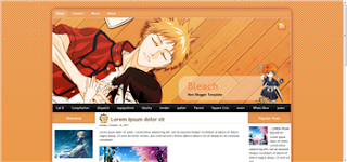 Bleach Blogger Template is a free premium style blogger template