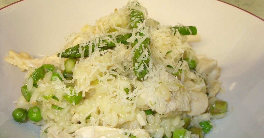 Jenny Eatwell's Rhubarb & Ginger Chicken, asparagus & tarragon risotto