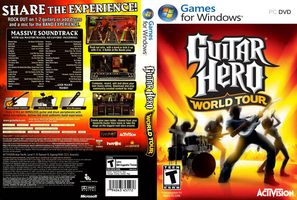 guitar hero world tour pc spec guitar hero world tour pc spec