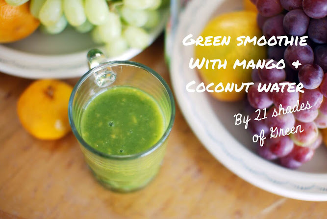 Green Smoothie Drink Healthy Recipe Food Blog 21 shades of Green