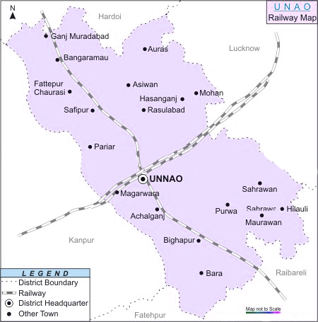 Unnao In Up Map Rail-Map-India: Unnao-Railway-Map