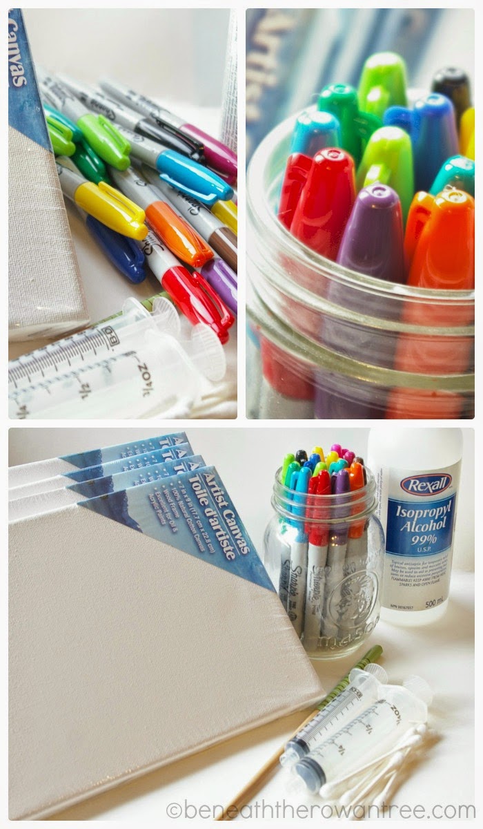 Beneath the Rowan Tree Sharpies on Canvas DIY Art Craft with Kids