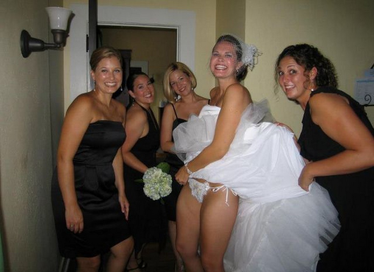 Bride Flashing Pussy