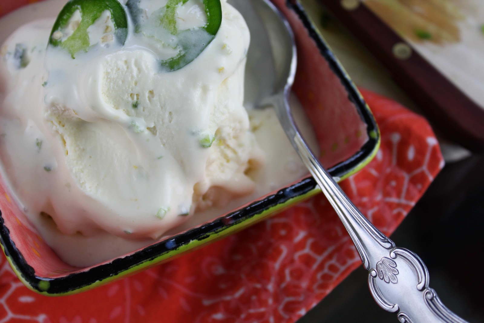 Fat and Happy Blog Lemon Jalapeno Ice Cream