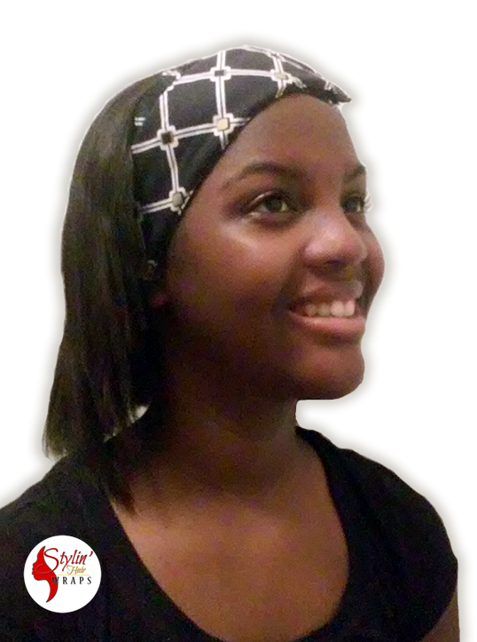 Satin Hair Band Wrap Black and Gold Collection Stylin' Hair Wraps