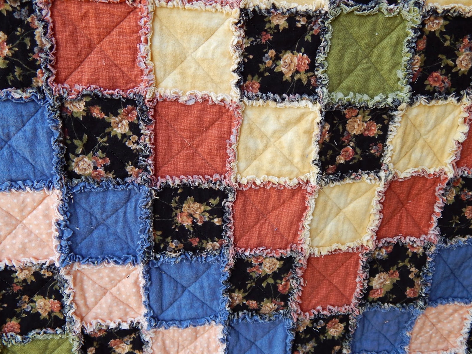 The Fleming's Nine Around the World Rag Quilt