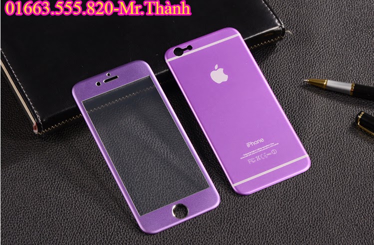 Kính Cường Lực Nhôm Full Đổi Màu Máy iPhone 6Plus 2Mặt Kính Cường Lực Nhôm Full Đổi Màu Máy iPhone 6Plus 2Mặt