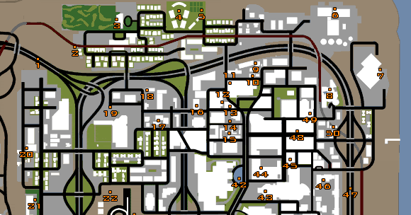 GTA San Andreas Horseshoes locations in Las Venturas