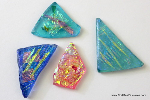 faux dichroic glass using sea glass