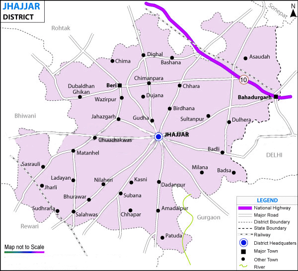 RailMapindia Jhajjar railways map
