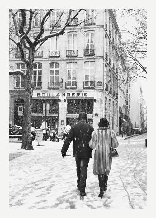snowy paris