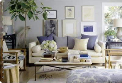 SIETTE INTERIORES: VESTIDA DE AZUL