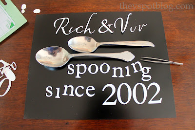 Spooning artwork. A unique and easy wedding or anniversary gift.