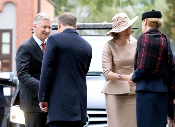 Queen Mathilde of Belgium, King Philippe of Belgium, Poland's President Andrzej Duda and Poland's First Lady Agata Kornhauser-Duda